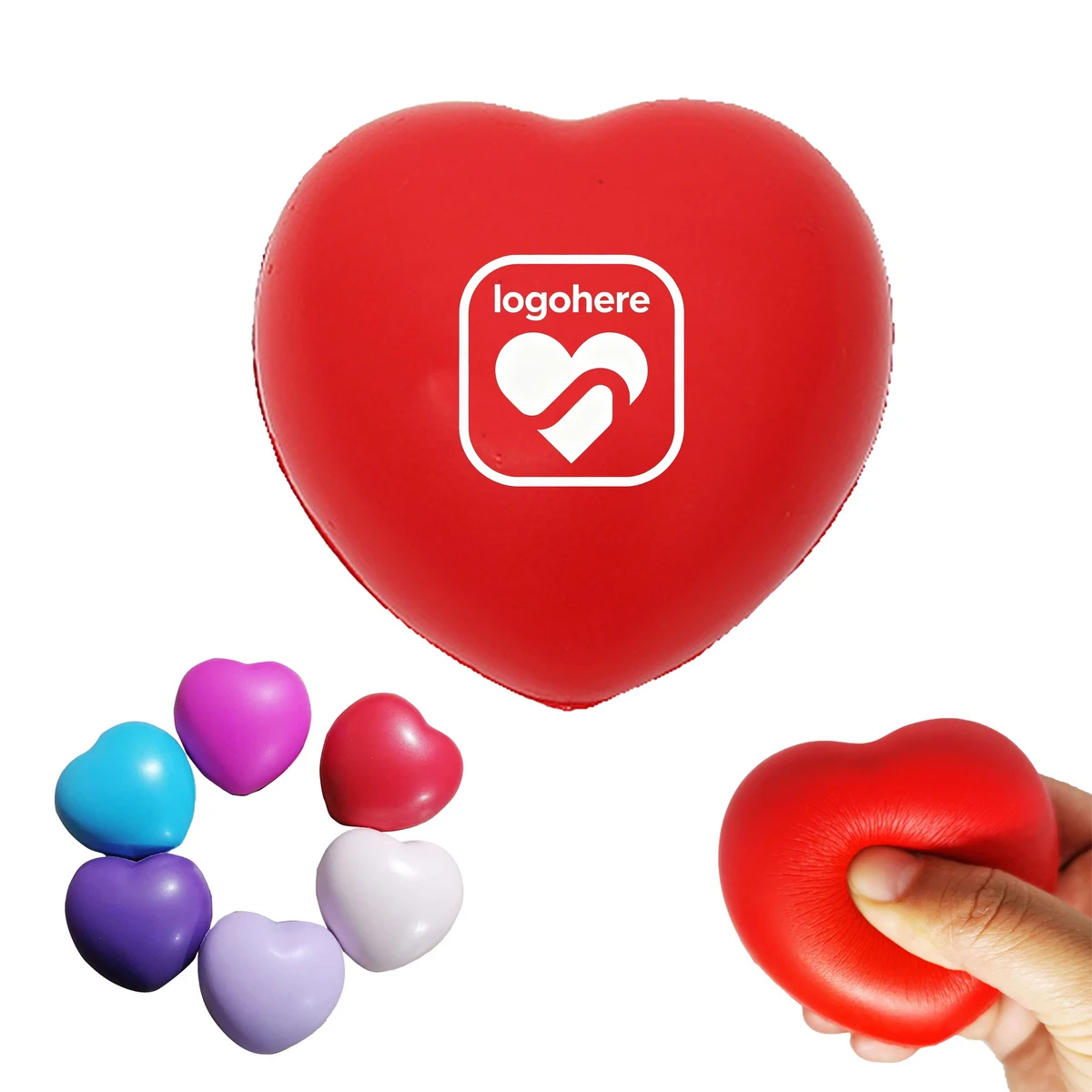 MOQ 50 Mini PU Heart Stress Reliever 1