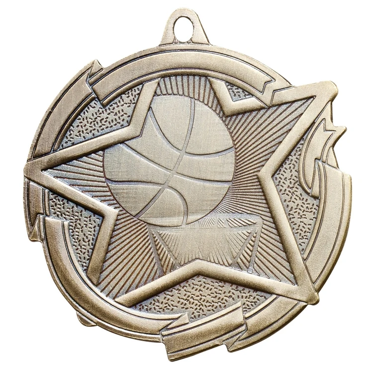 Basketball Star Medal 2-3/8" 1