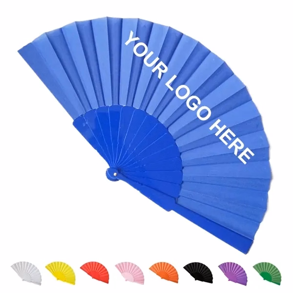 Custom Plastic Folding Hand Fan (16.5-Inch Open) — Summer Event & Trade Show Giveaway