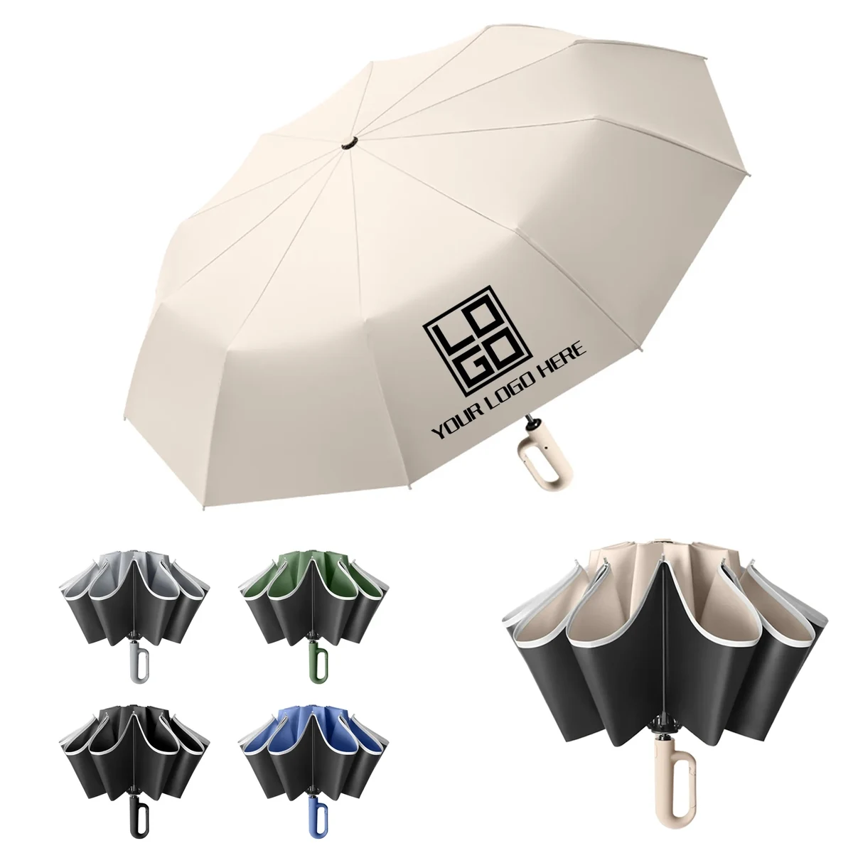 Compact Umbrella with Carabiner Handle MOQ10pcs 1