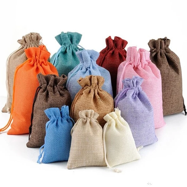 Jute Drawstring Gift Pouches 1