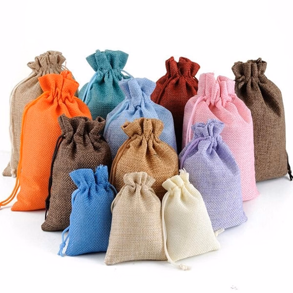 Jute Drawstring Gift Pouches