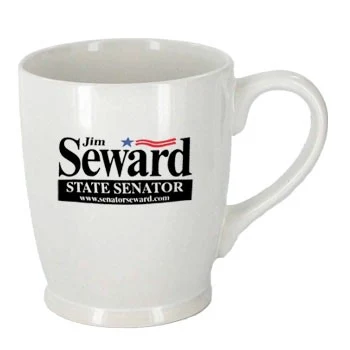 16 oz. White Kinzua Coffee Mug 1