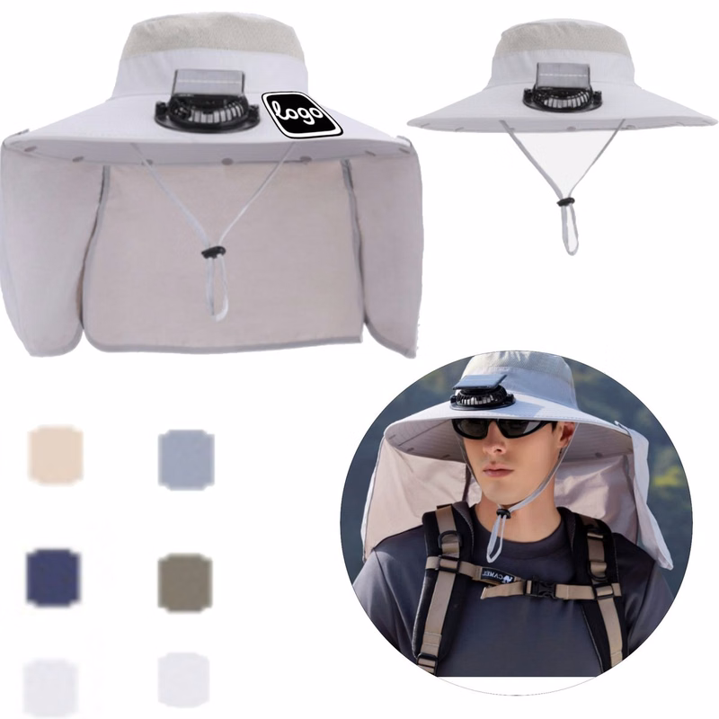 Hat Solar Fan With Neck Cover