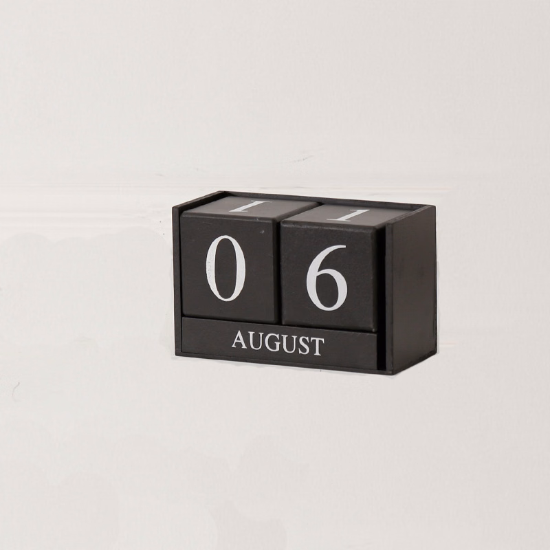 Wooden Block Calendar for Desk