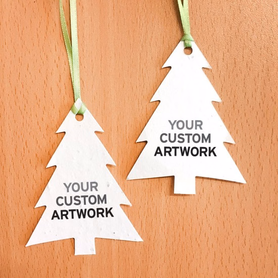 Double-Sided Modern Evergreen Ornaments