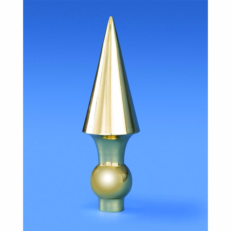 Golden Plated Military Spear Indoor Flag Pole Ornament