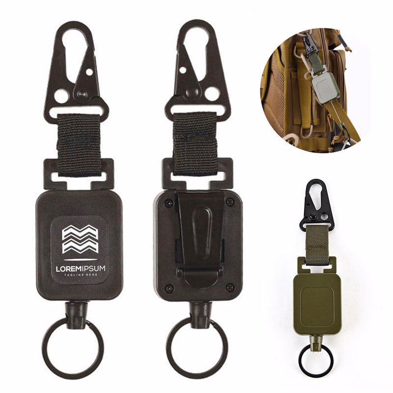 Retractable Keychain With Zinc Alloy Clasp