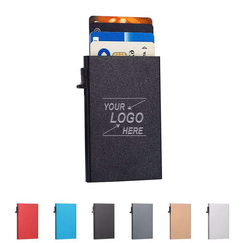 Pop Up RFID Blocking Credit Card Holder for 4 Cards