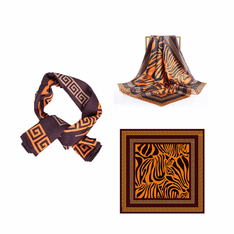 MOQ 50 Large Silk Scarf in Square Shape