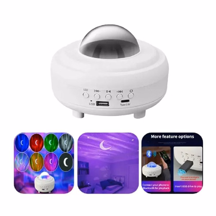 Northern Moon Lights Projector with Wireless Speaker