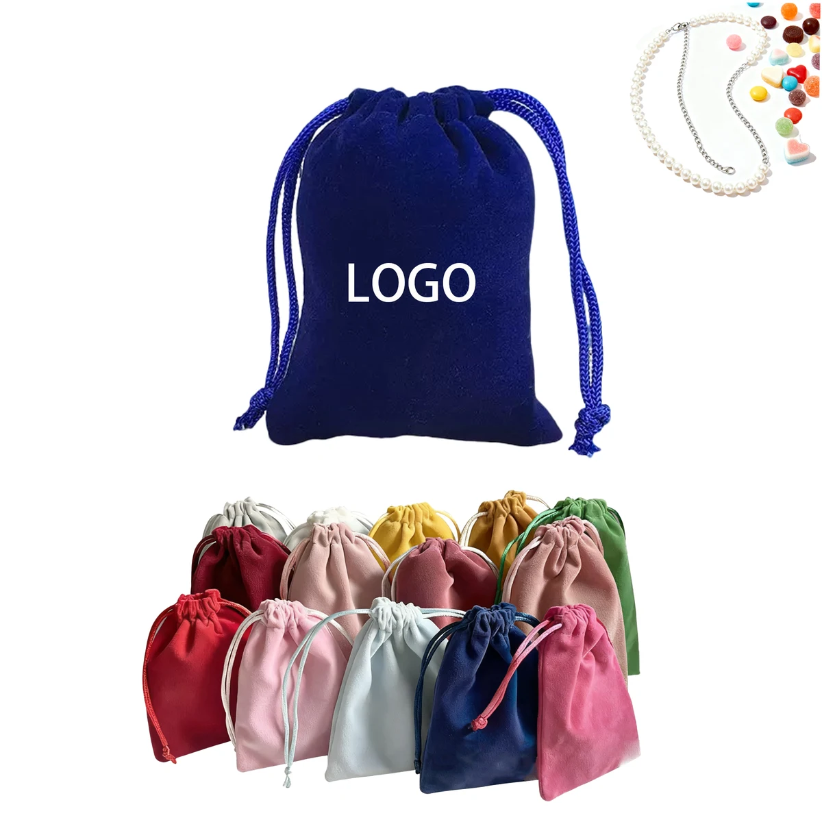 Velvet Jewelry Drawstring Bag 1