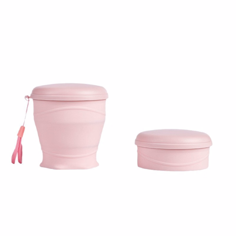 Custom Logo Collapsible Silicone Travel Cup with Lid