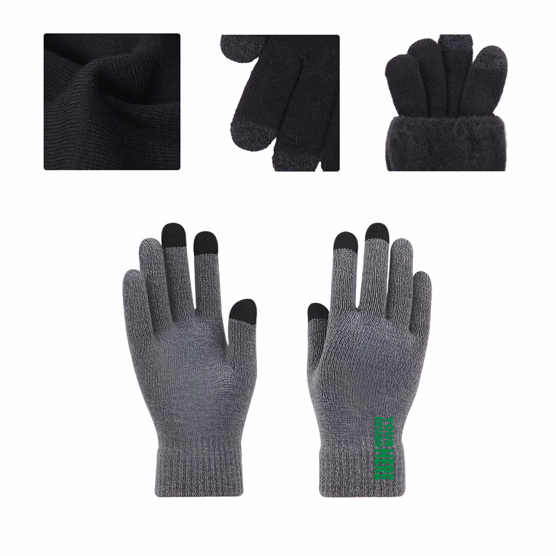 MOQ50 Knitted Touchscreen Gloves For Winter Use