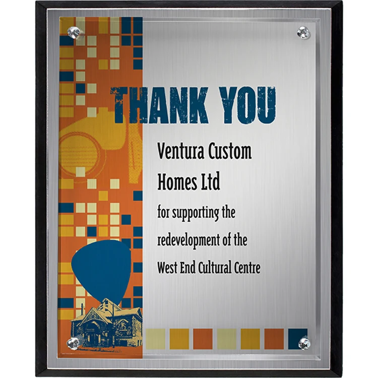 Alumo Tech Silver Rectangle Plaque (8"x 10"x 1") (PhotoImage) 1
