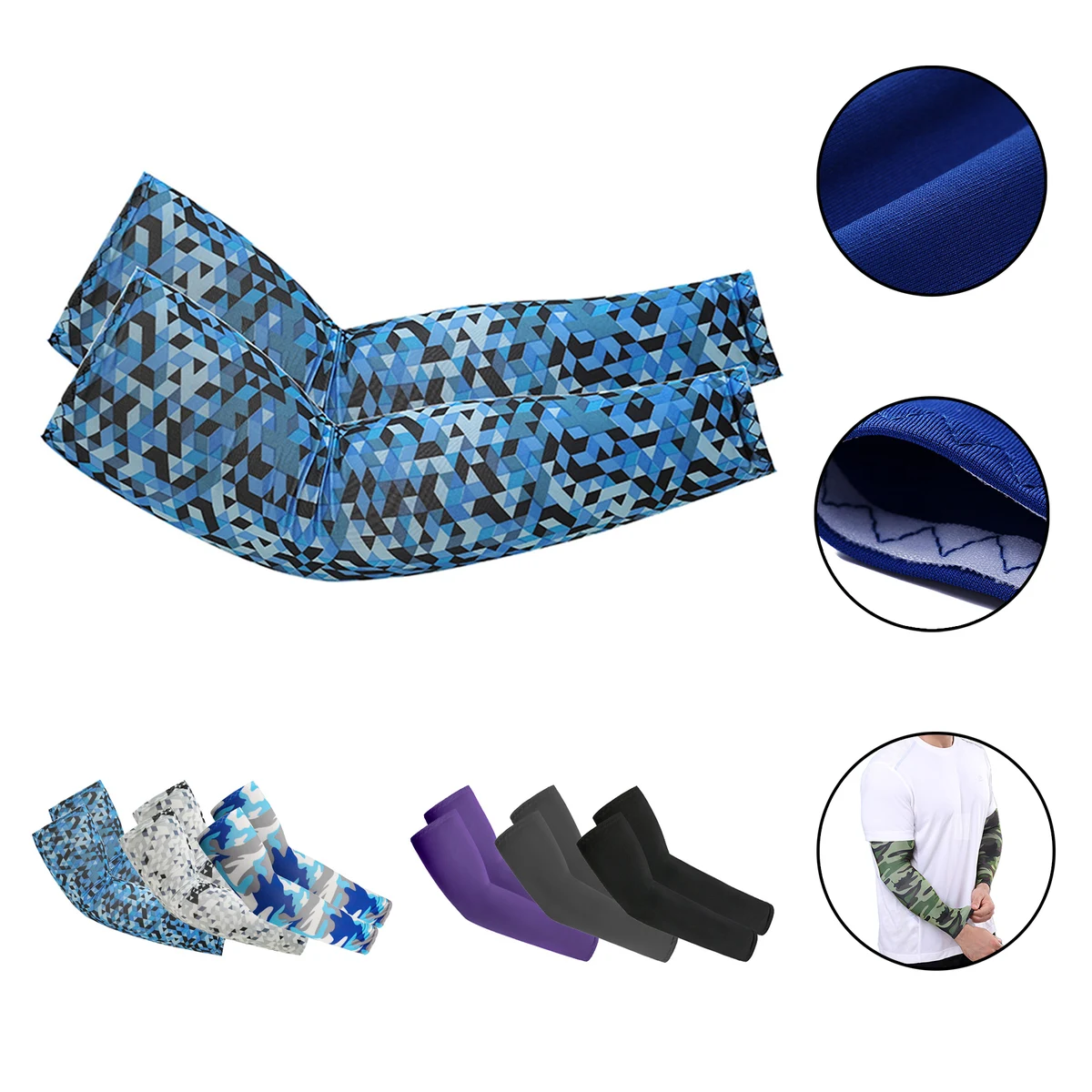 UV Protection Ice Silk Arm Sleeve for Men Women 1