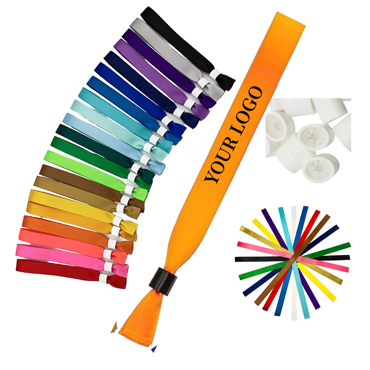 Locking Polyester Event Wristband Custom Print 1