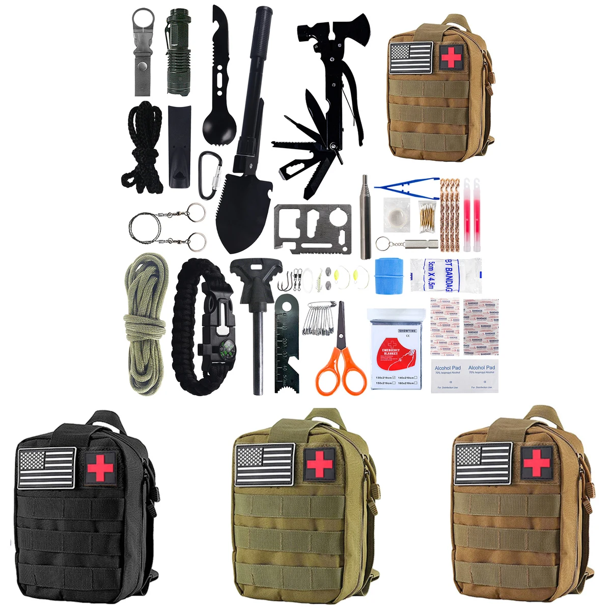 Emergency Survival Kits, Tactical Military Trauma First Aid Kit 1