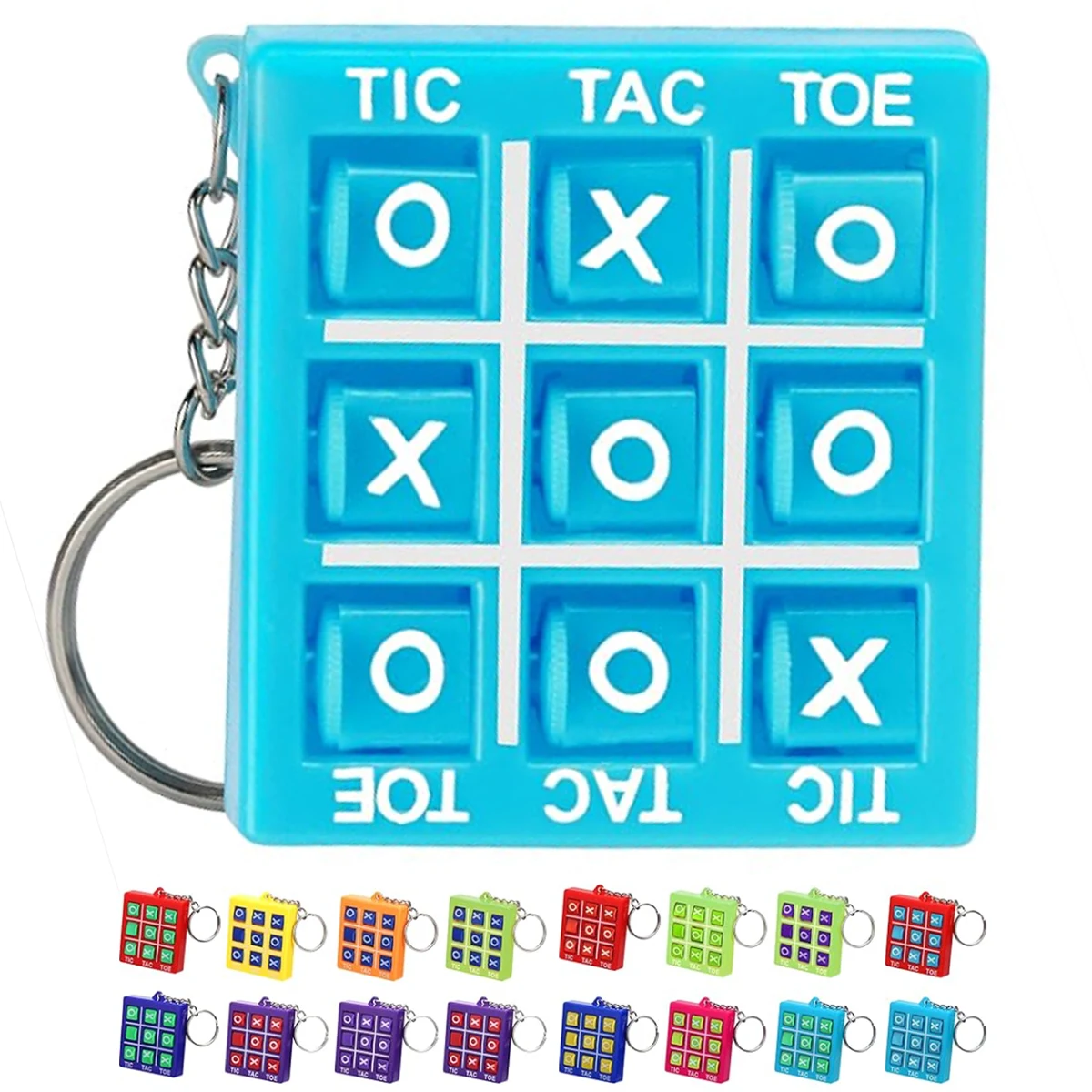 Tic Tac Toe Puzzle Keychain Game with Custom Logo 1