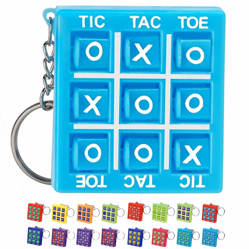 Tic Tac Toe Puzzle Keychain Game with Custom Logo