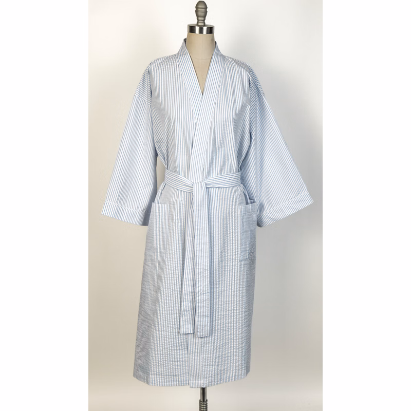 Seersucker Kimono Bathrobe