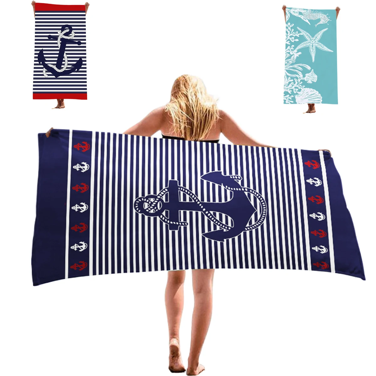 Custom Eco Print Beach Towel 1