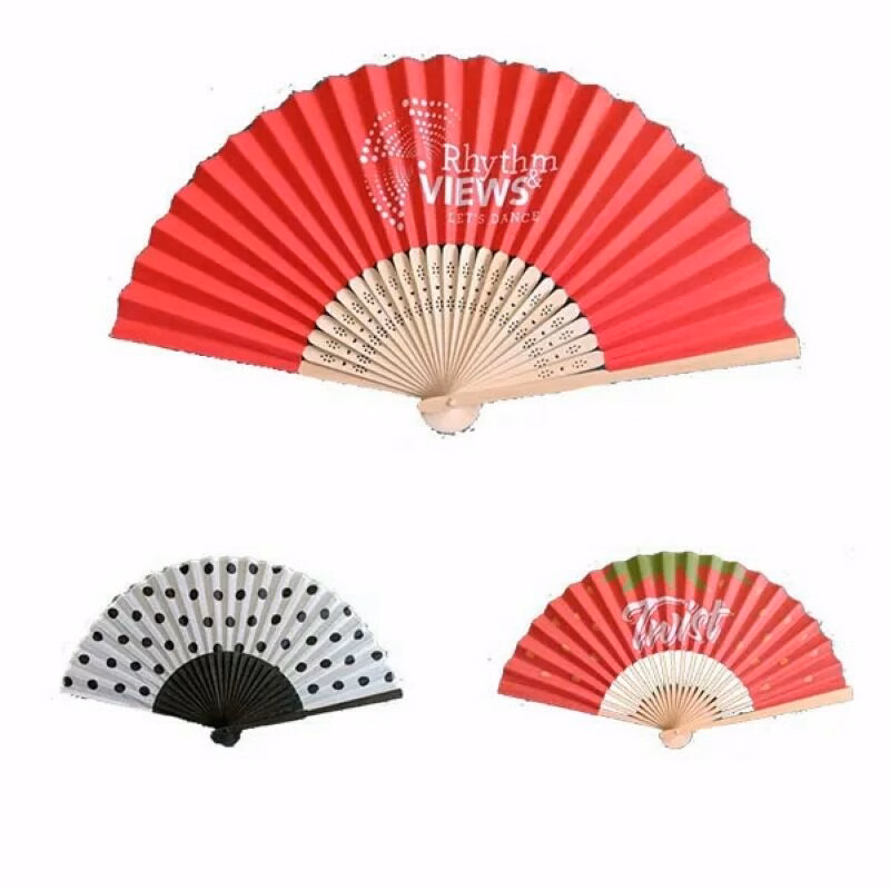 Custom Plastic Frame Fabric Folding Fan