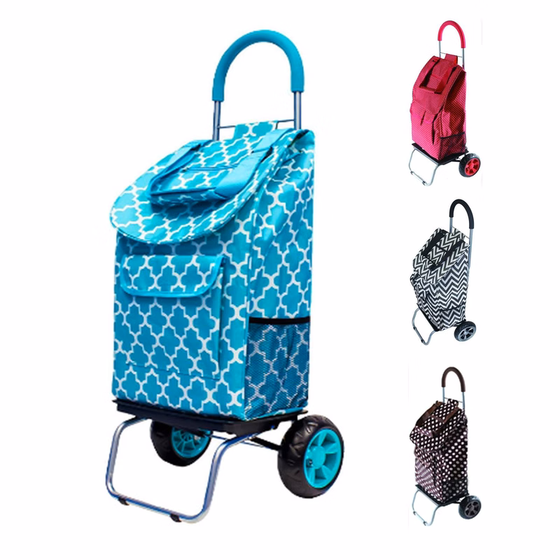 Portable Foldable Shopping Cart w/ Wheels