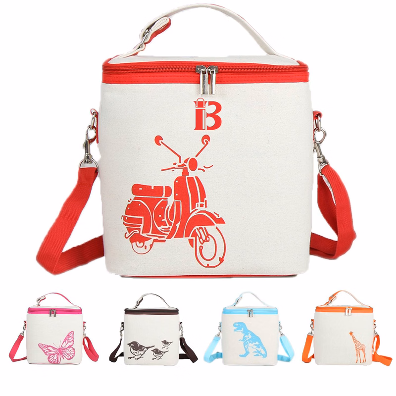 Waterproof Cotton And Linen Insulated Lunch Bag Cooler