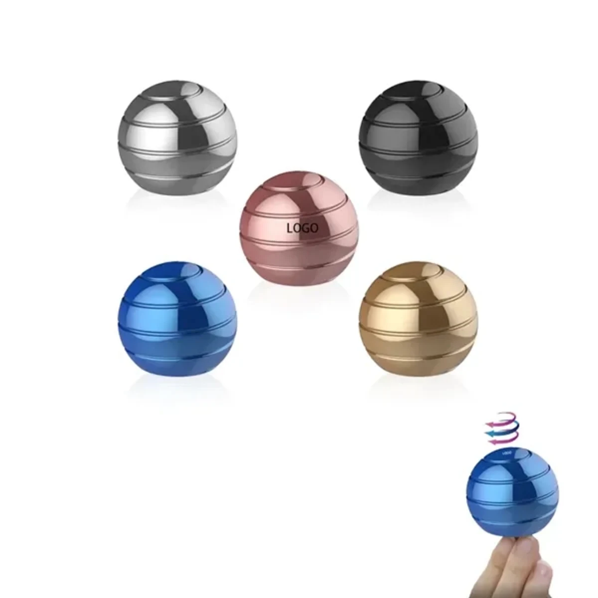 Flat rotating ball toy 1