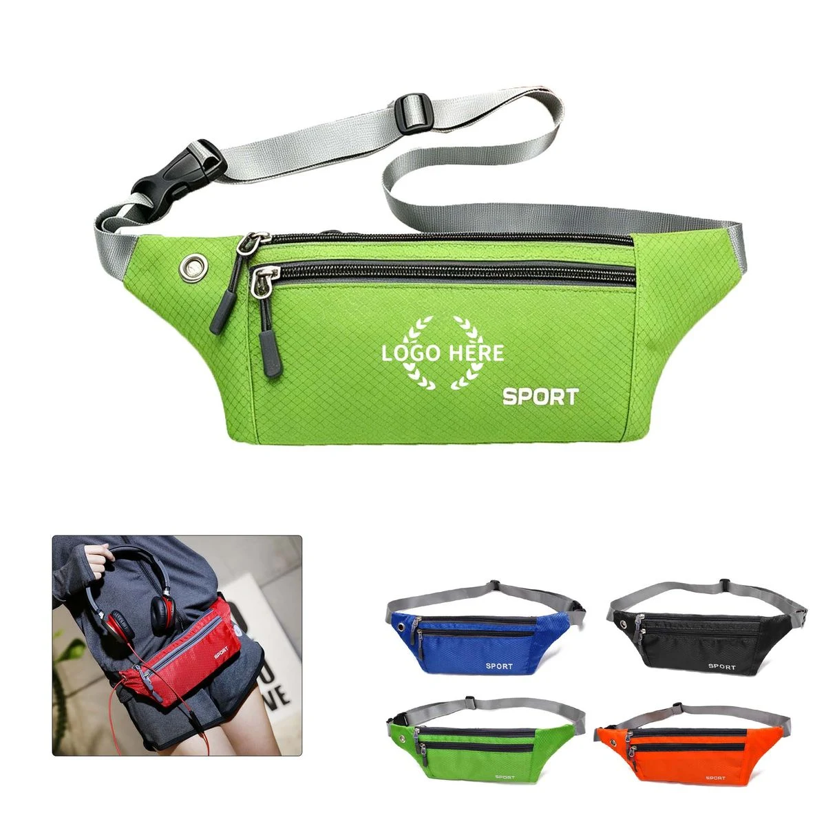 Sports Waist Pack With Adjustable Belt 1