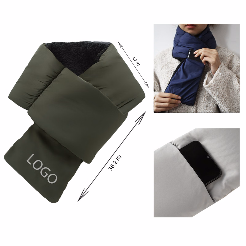 MOQ 10 PCS Cozy Winter Fleece Thermal Scarf