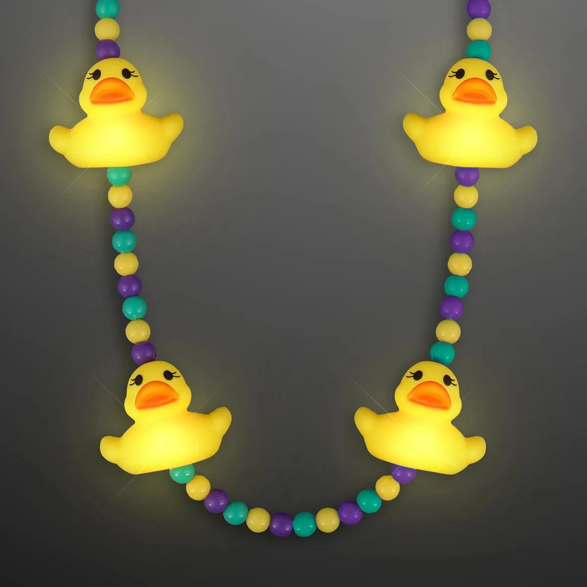 Light Up Rubber Ducky Beads Necklace 1