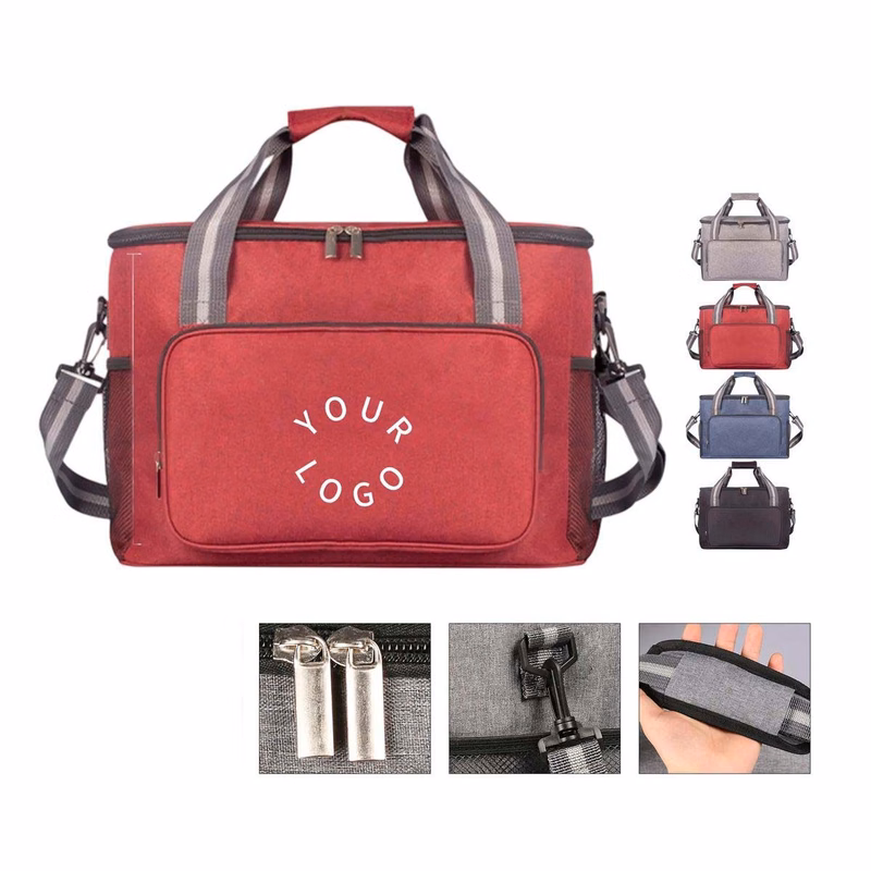 Large Portable Insulated Bag with Mesh Pocket Inside