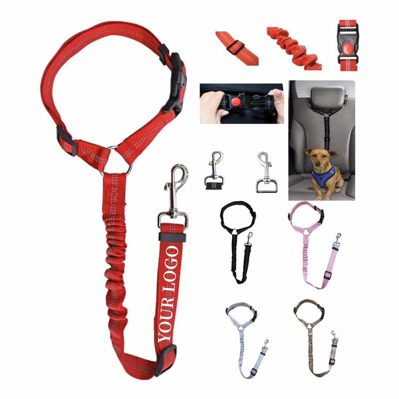 Elastic Dog Safety Strap Car Retractable