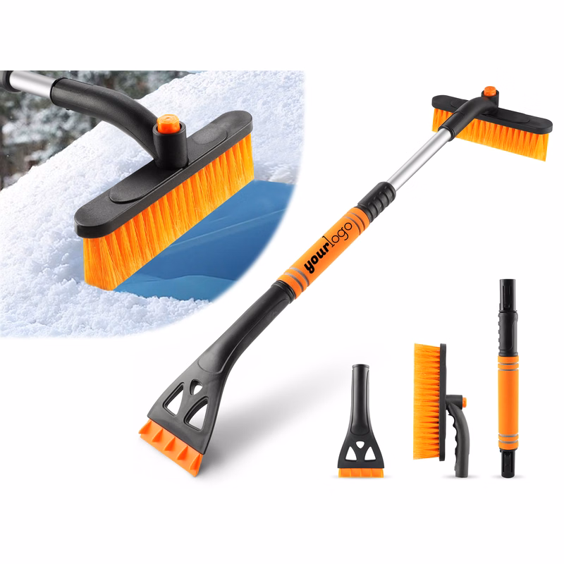 Aluminum Extendable Ice Scraper and Snow Cleaning Brush