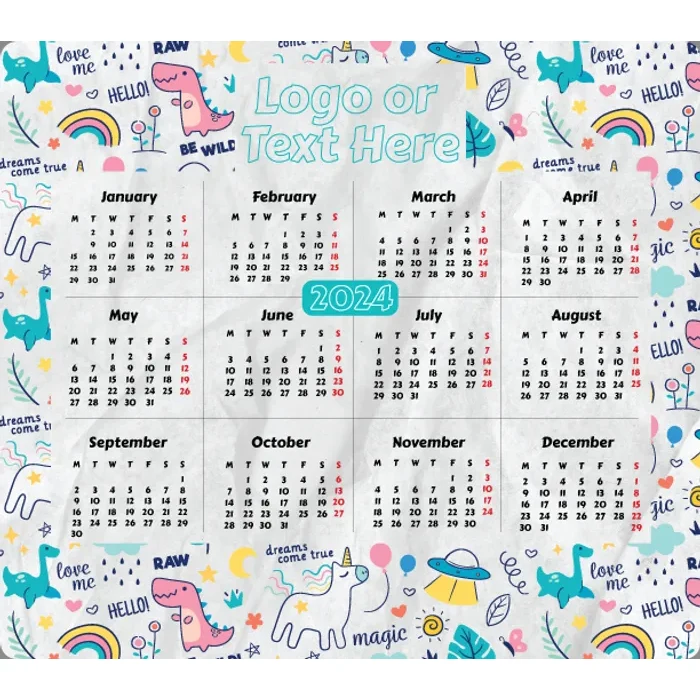 Coloring Rectangle Calendar 1