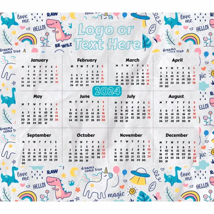 Coloring Rectangle Calendar