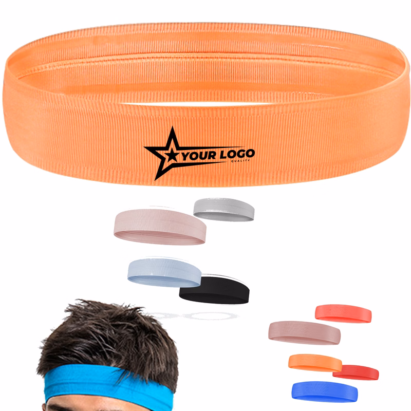 Sweat-absorbent anti-slip headband for sports and running