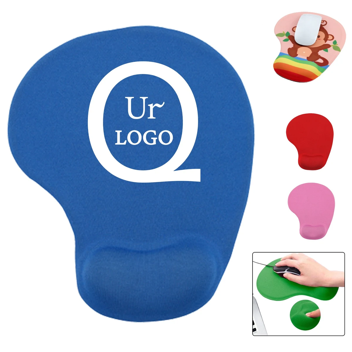 7.48 X 9.84 X 0.98 Inch Silicone Mouse Pad W/ Wrist Support 1