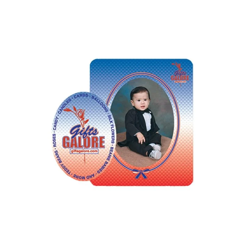 Picture Frame w/ Oval Shape Cut-Out Vinyl Magnet - 30mil 1