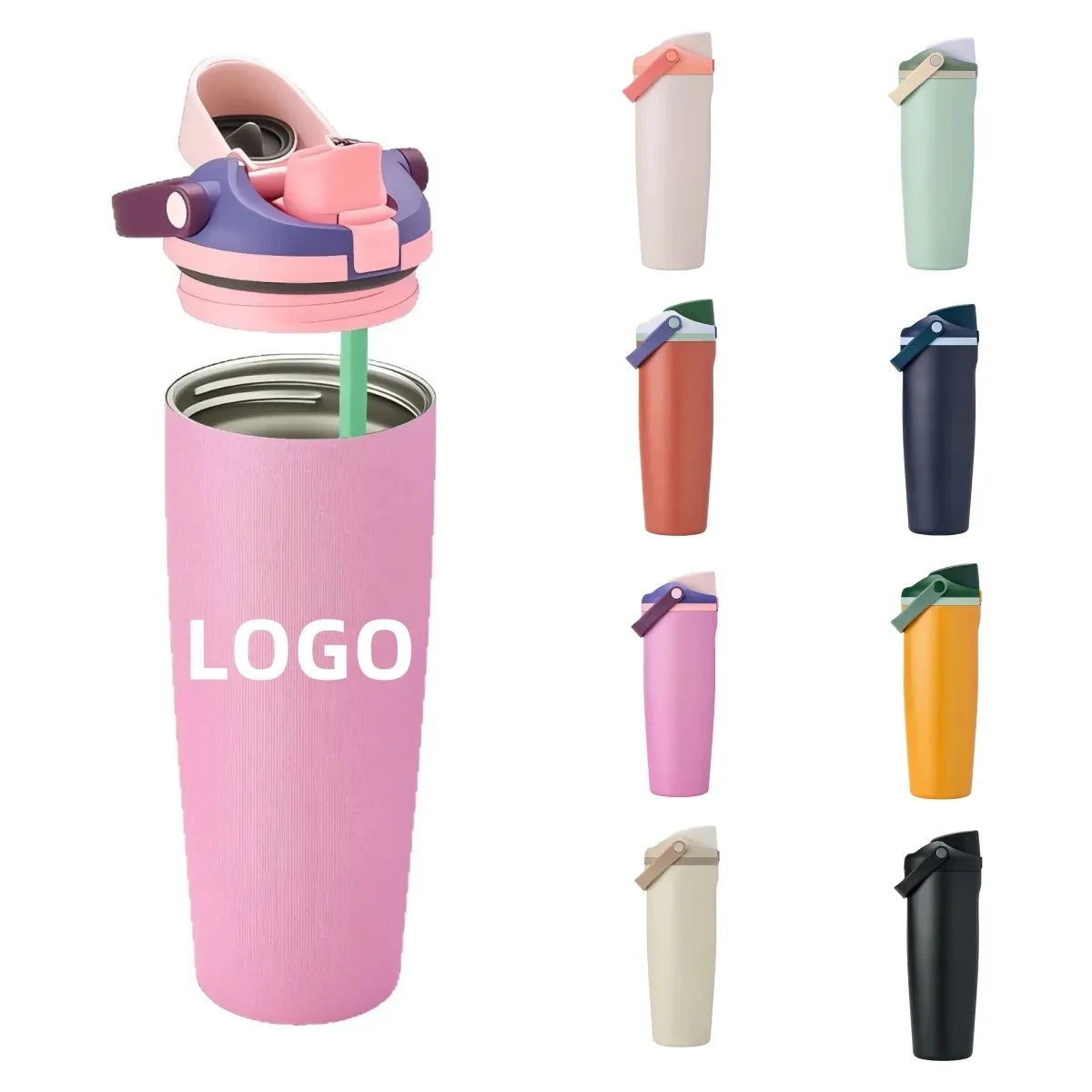 Stainless Steel 30oz Handheld Dual-Drinking Water Bottle 1