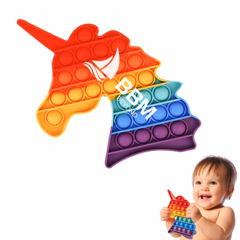 Unicorn Rainbow Push Bubbles Toy