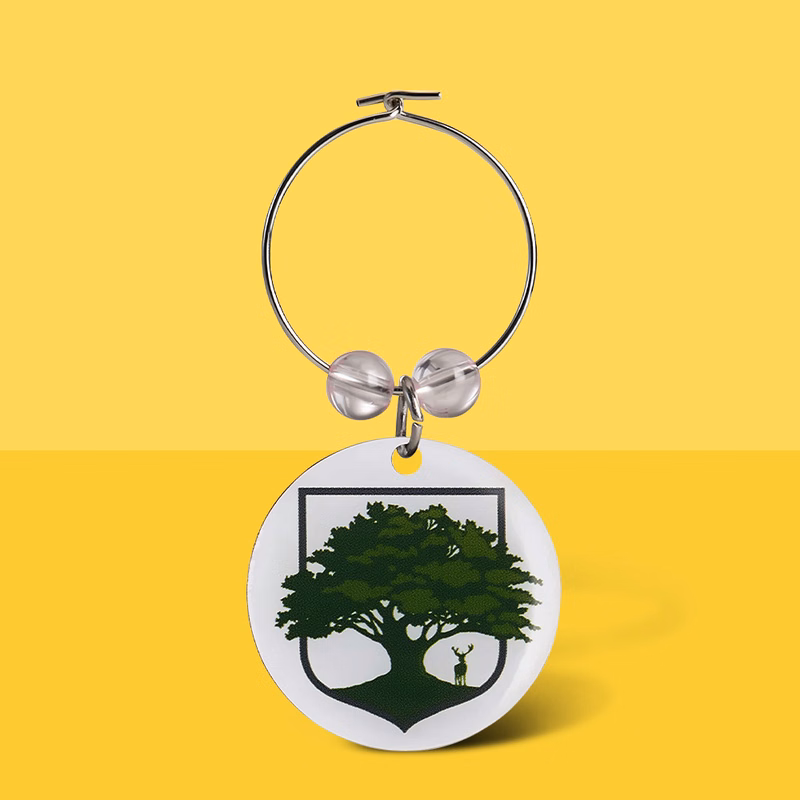 Offset Printed Wine Charms 0.75"