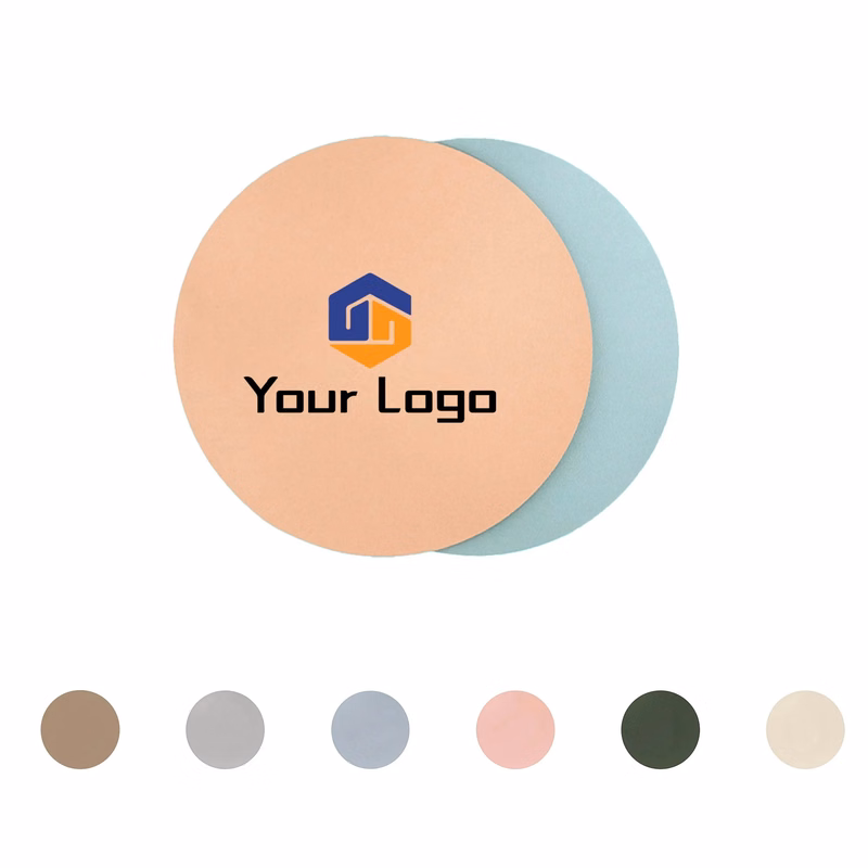 Round Full Color Leather Mouse Pad