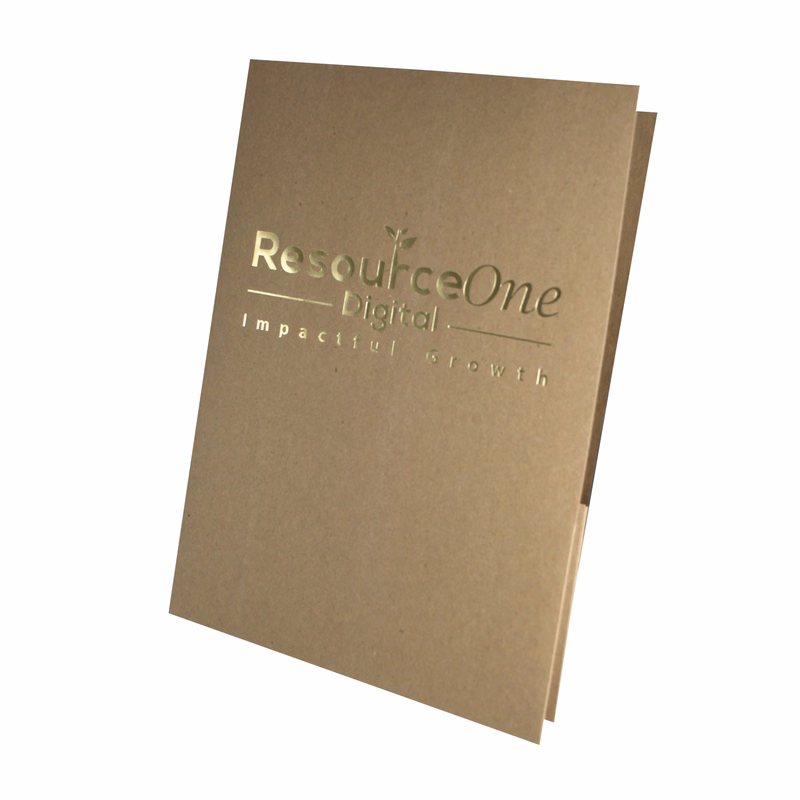 Quick Ship Recycled Foil Stamped Economy Folders