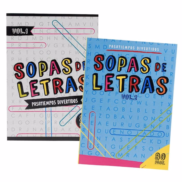 Spanish Word Search Puzzle Books - 80 Pages Two Titles