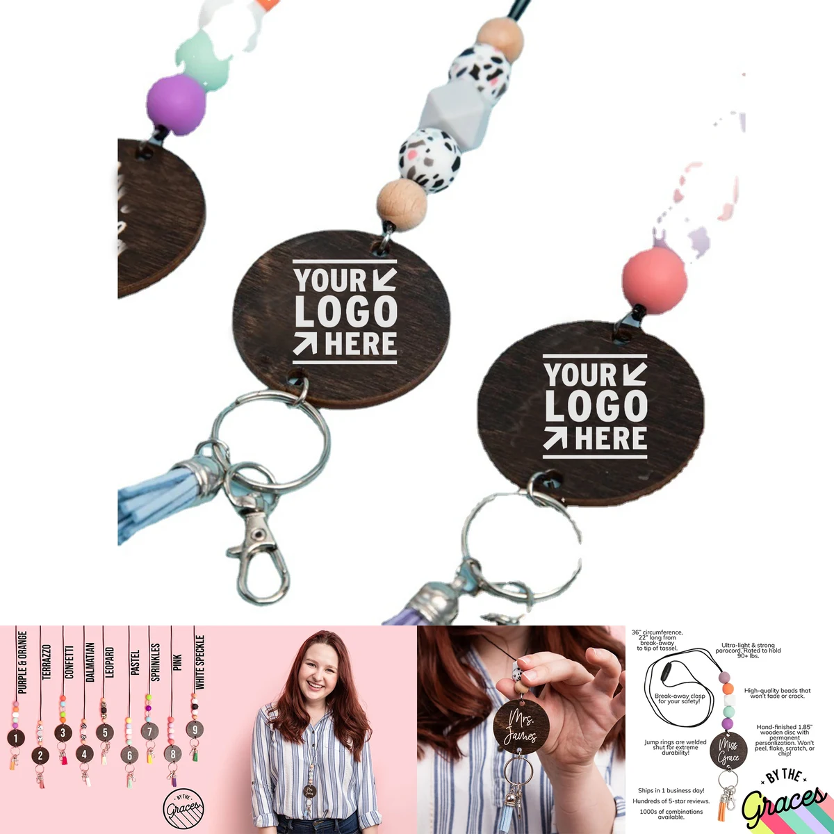 Handmade Personalized Teacher Lanyard For Name Badges And Keys 1