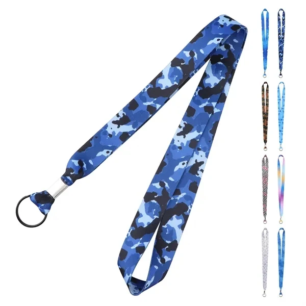 Custom 36" x 3/4" Polyester Key Ring Lanyard — Professional ID Accessory for Events 1