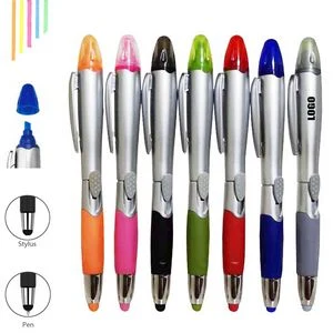 Pen With Highlighter And Stylus 1